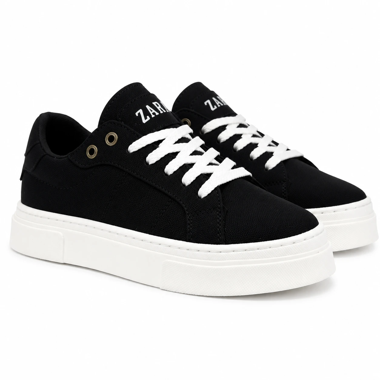 Zara Classic 2 Men's Shoes, black and Whit e Code 154 rovanstyle view1 کفش زارا کلاسیک 2 مردانه رنگ مشکی سفید /کد 154 - تصویر 1