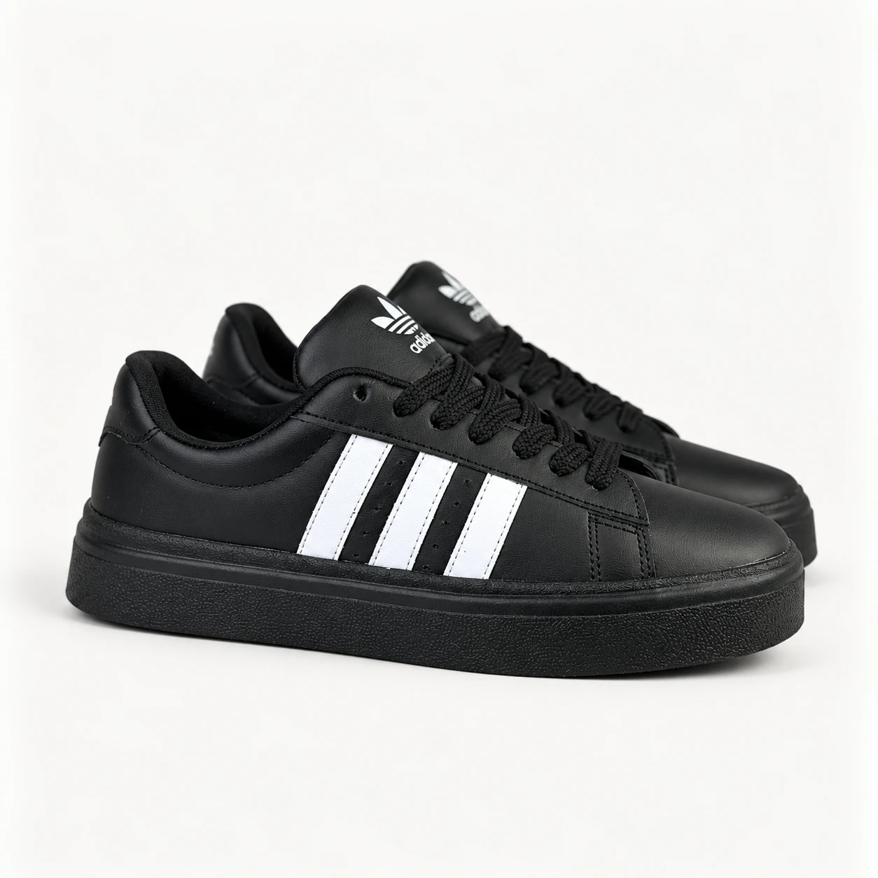 Men's Adidas Superstar Shoes, BlackWhite - Code 255 rovanstyle view1 کفش ادیداس سوپر استار مردانه رنگ مشکی سفید/کد255 - تصویر 1